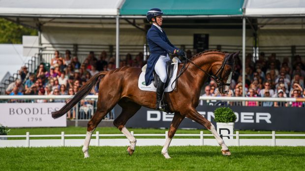 Zara Tindall and Class Affair at Burghley Horse Trials