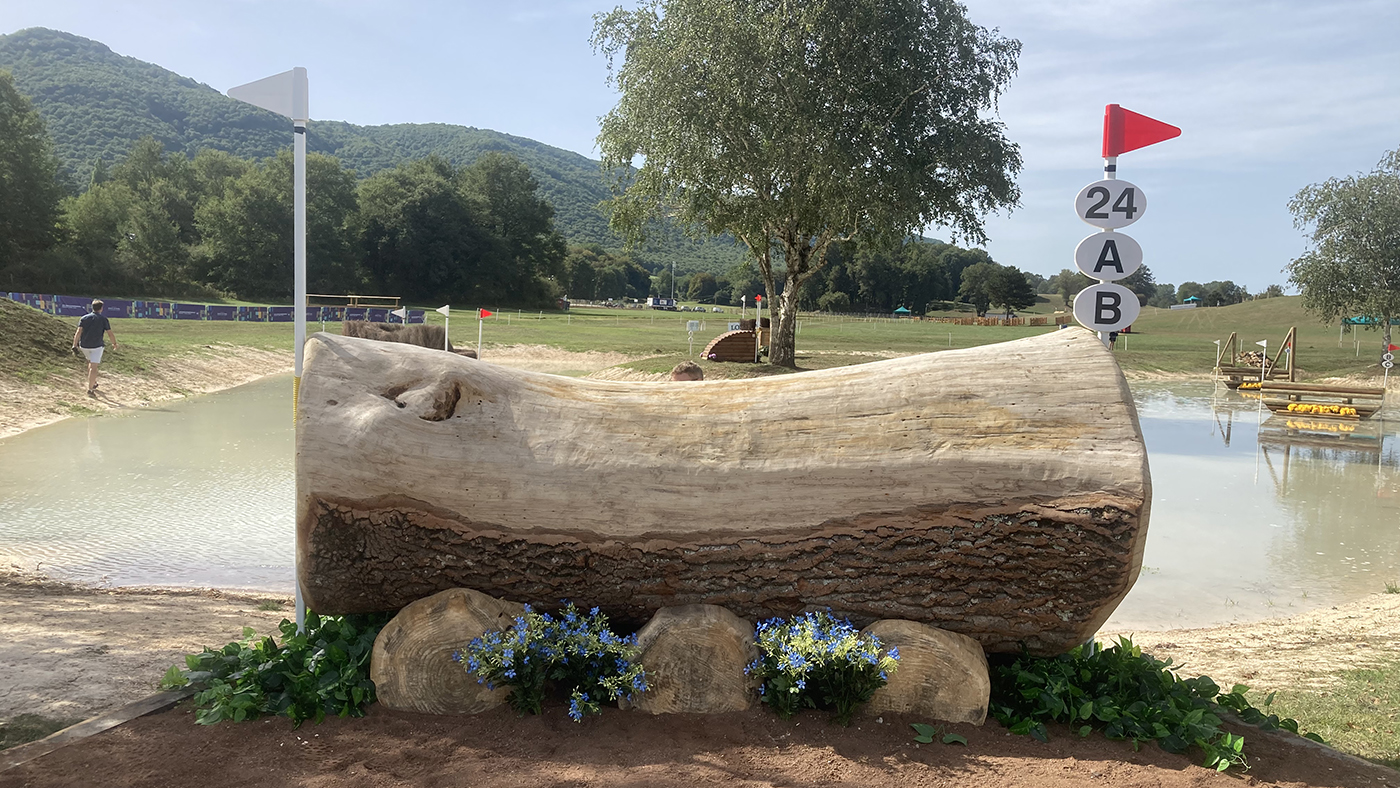 Eventing World Championships cross-country course: fence 24ab direct route