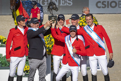 Belgium team winning the Nations Cup Final in Barcelona