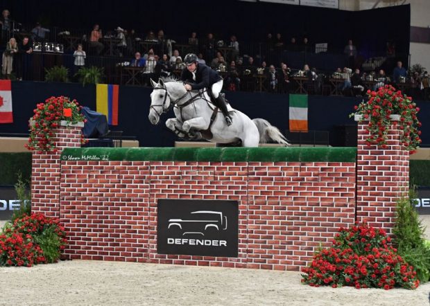 Showjumping results: Jordan Coyle is one of three riders to share puissance honours at the Washington International Horse Show