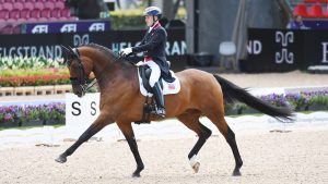 Richard Davison, whose groom is Heidi Troniseck, riding Bubblingh at the World Championships 2022