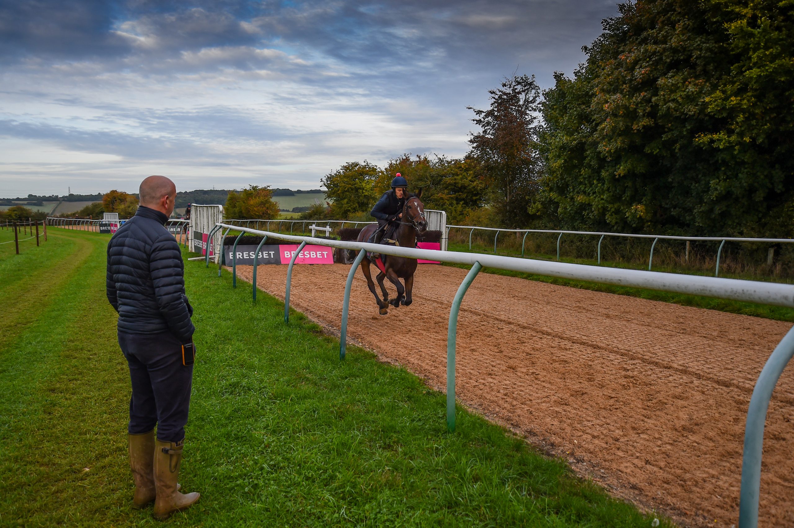 Horses to follow: Fergal O'Brien's string schooling at Ravenswell in the Cotswolds