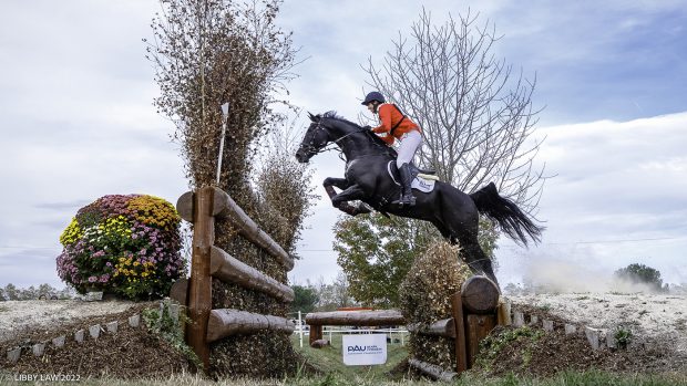 Pau Horse Trials cross-country David Doel and Galileo Nieumoed
