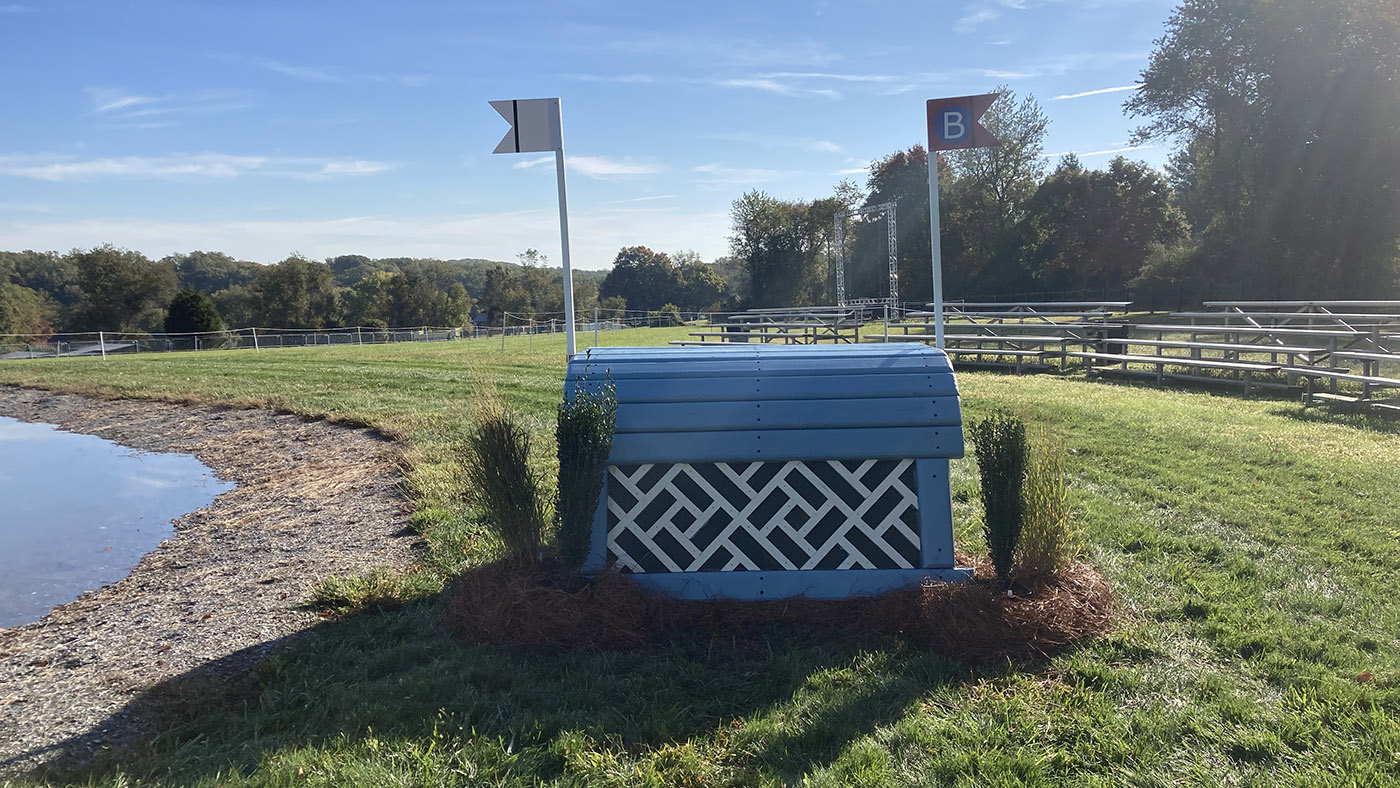 Maryland 5 Star cross-country course 2022: fence 11b long route