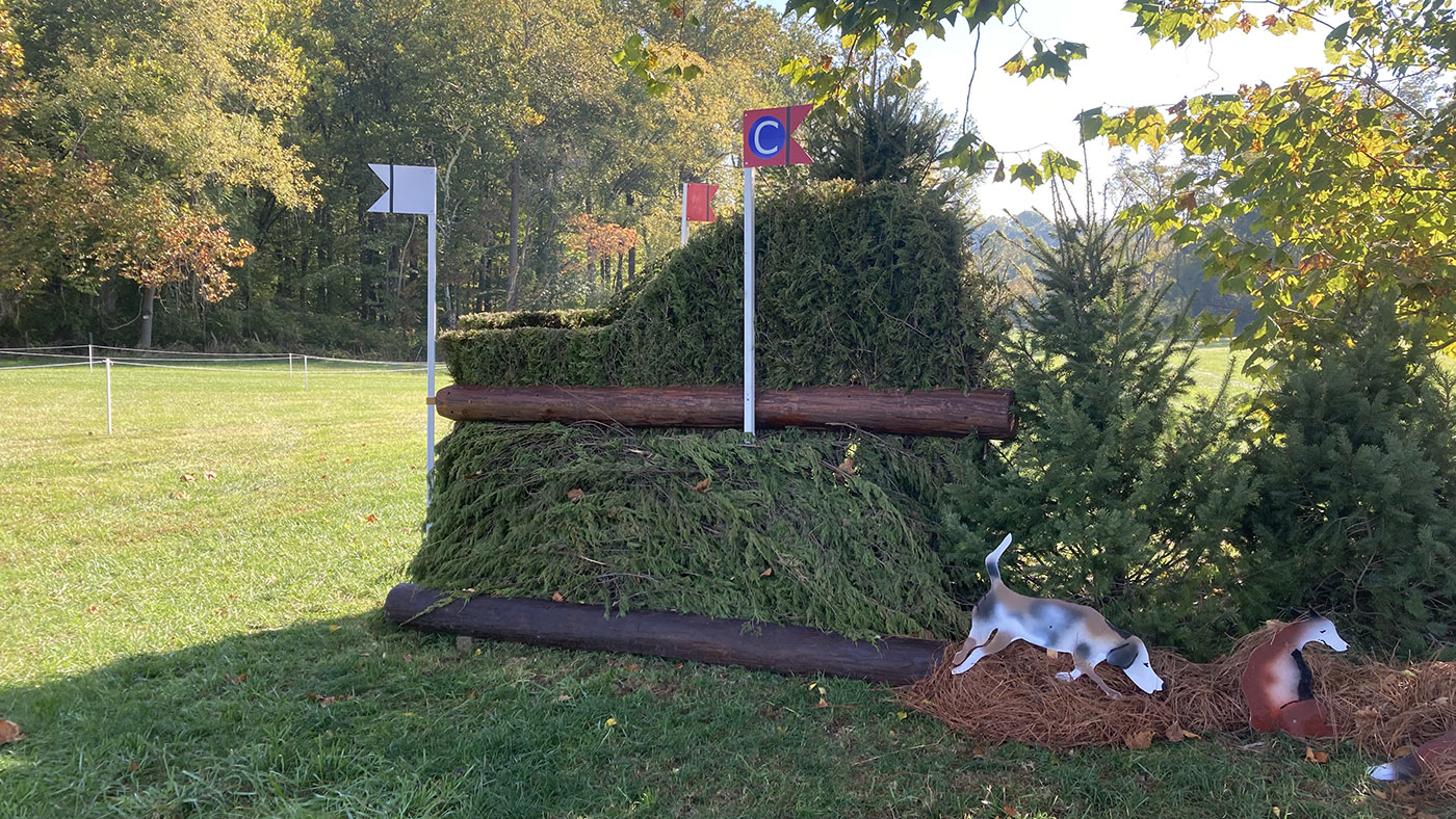 Maryland 5 Star cross-country course 2022: fence 16c direct route