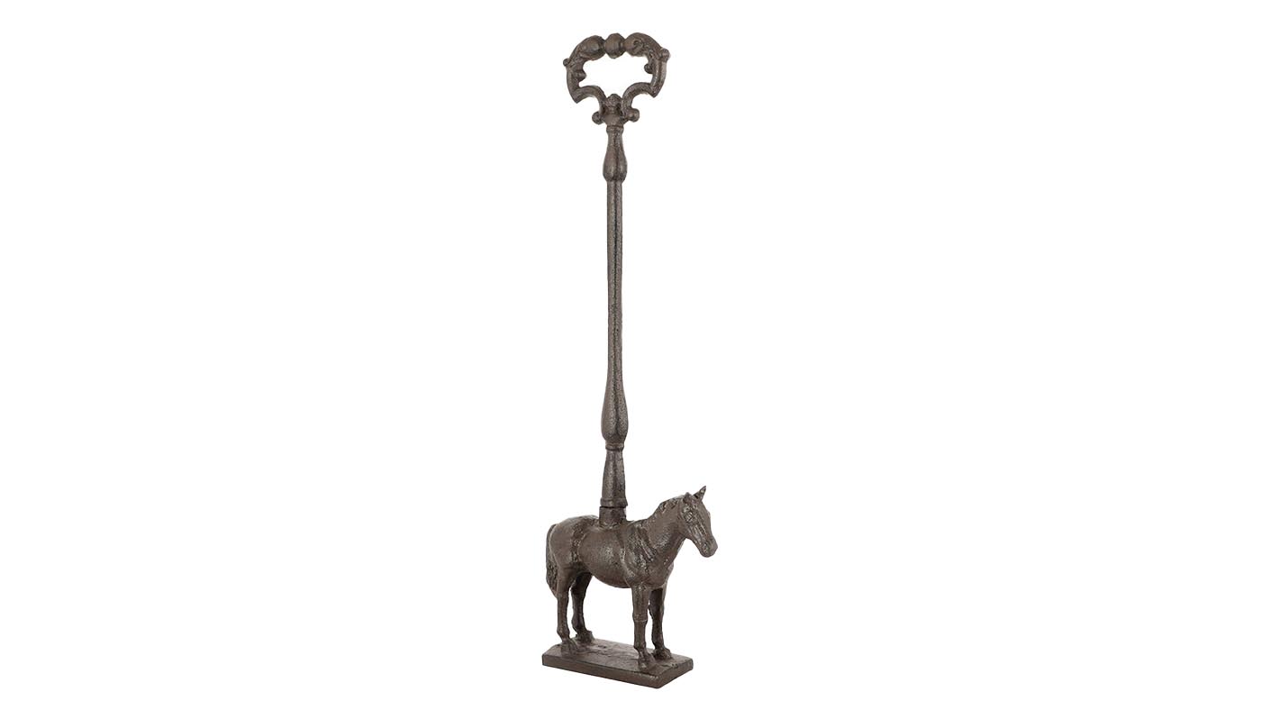Cast Iron Horse Door Stop With Handle