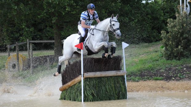 Australian Olympic eventer Andrew Hoy pictured on Algebra at Little Downham Horse Trials in 2015