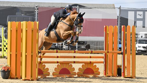 Jo Burns-Firth riding Freddie.