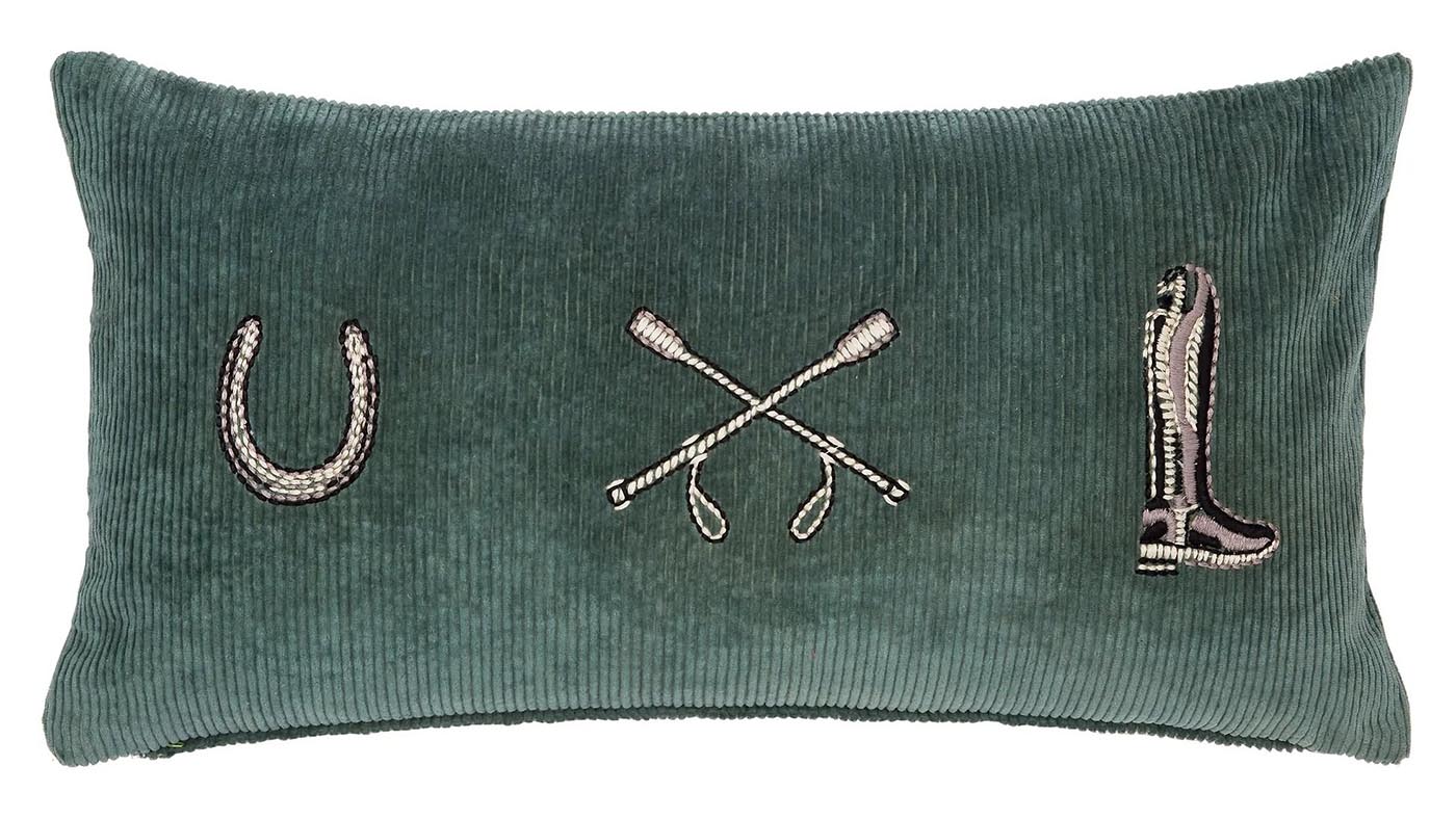 Joules Khaki Equestrian Cushion