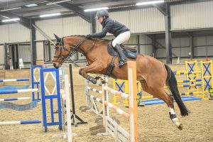 Anastasia Lewis and Gameboy Des Terdrix Z in action at The Grange EC