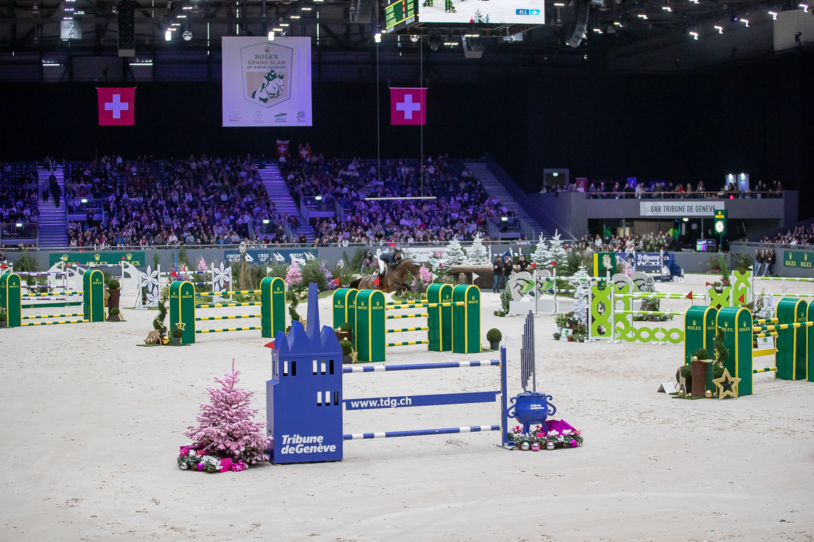 The quadruple combination at the CHI Geneva combination jumping class