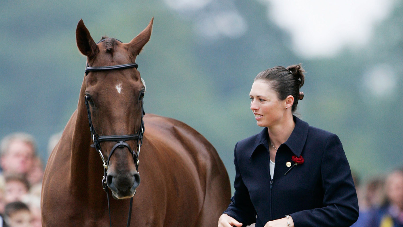 BTGDX4 Rider, Jeanette Brakewell trots up horse 'Over to You' at vet inspection at Blenheim FEI Petplan European Eventing Championship