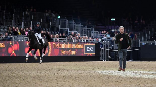 Carl Hester giving a demo at London Horse Show 2022