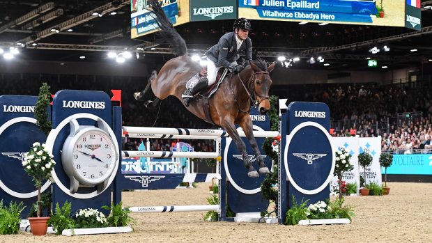London Horse Show showjumping: Julien Epaillard and Vitalhorse Ebbadya Hero win the mistletoe speed stakes