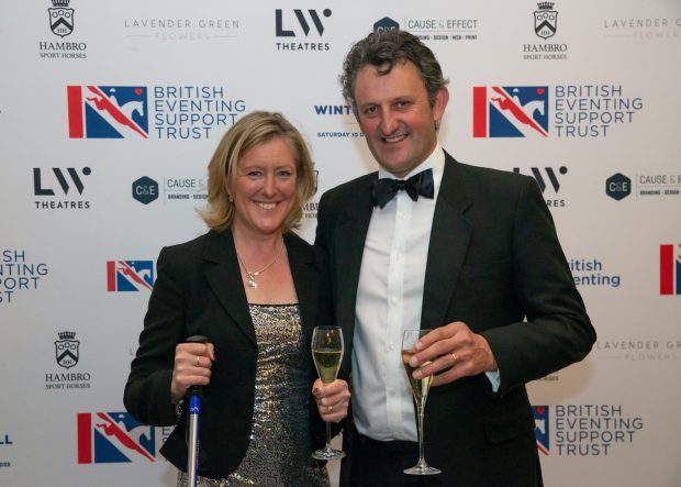 Nicola Wilson, pictured her with her husband Alastair, has delivered a moving speech at the British Eventing Support Trust ball thanking the charity for its support