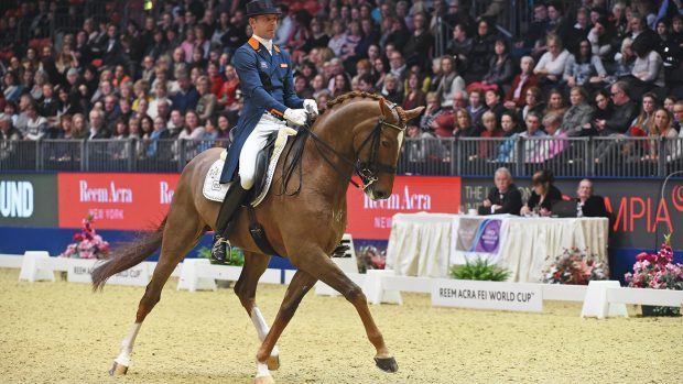 Glock's Flirt has died aged 22. Pictured here competing in front of crowds at Olympia 2015