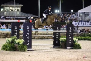 Ben Maher and Dallas Vegas Batilly winning the CSI4* grand prix at the Winter Equestrian Festival