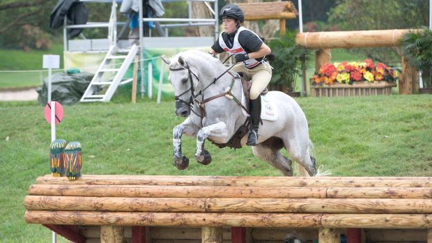 Caroline Powell riding Lenamore at the 2008 Olympics.
