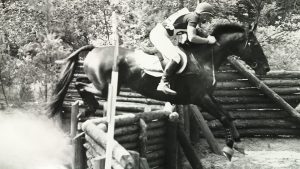 Olympic eventer Jimmy Wofford, pictured here riding Carawich at Fontainebleau in 1980, has died aged 78