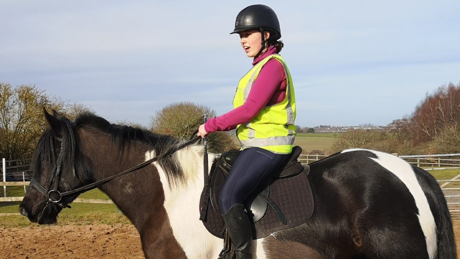 Vizirider Hi Vis Vest from side with base layer