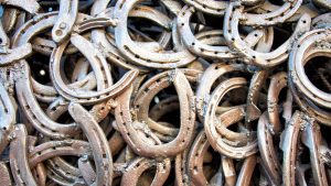 pile of horseshoes