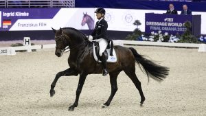 Ingrid Klimke and Franziskus in the grand prix at the Dressage World Cup Final 2023