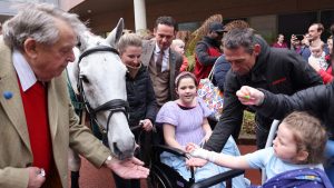 Neptune Collonges visits Alder Hey Children’s Hospital.