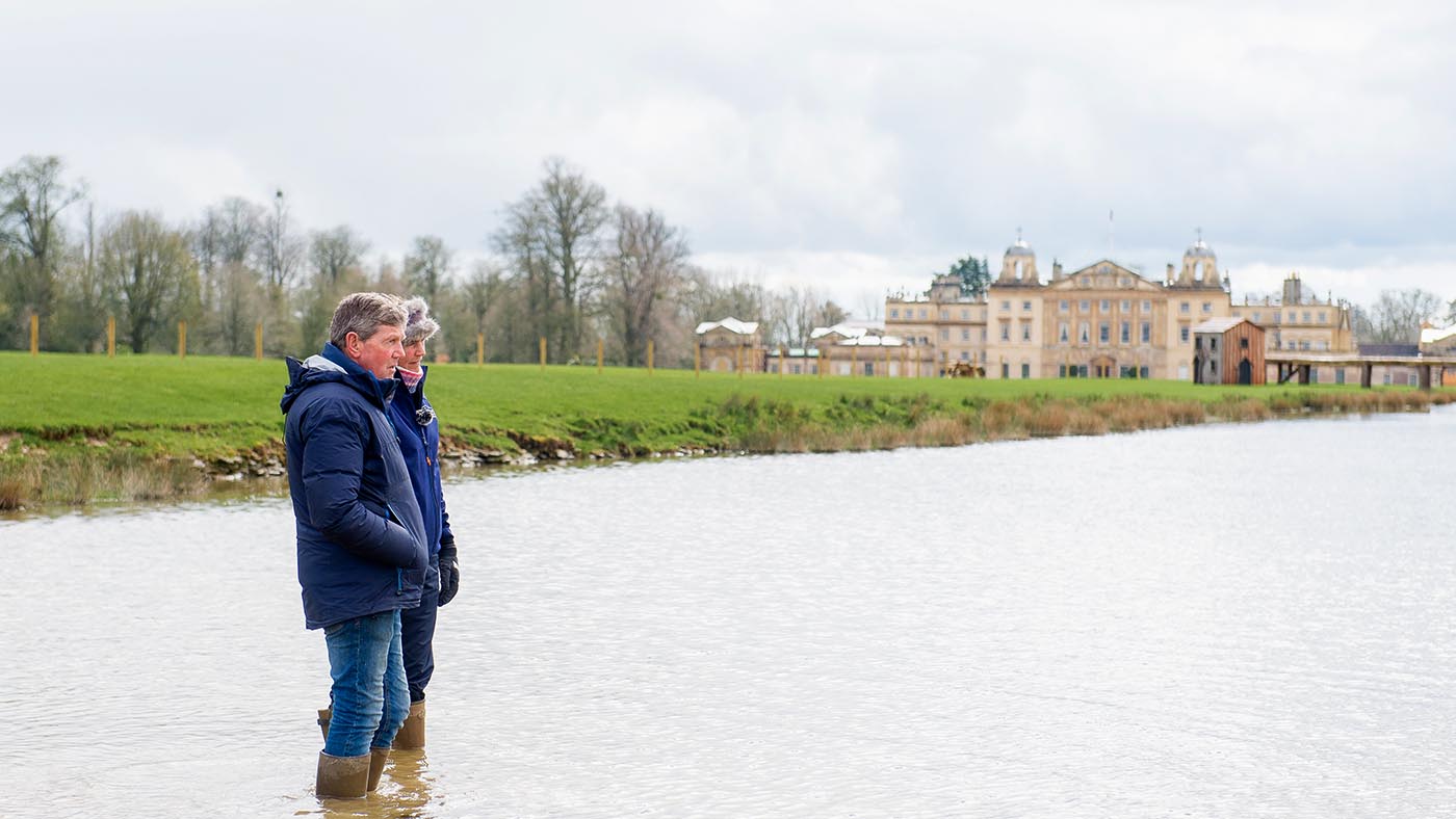 Badminton Horse Trials cross-country course: Eric Winter and Piggy March