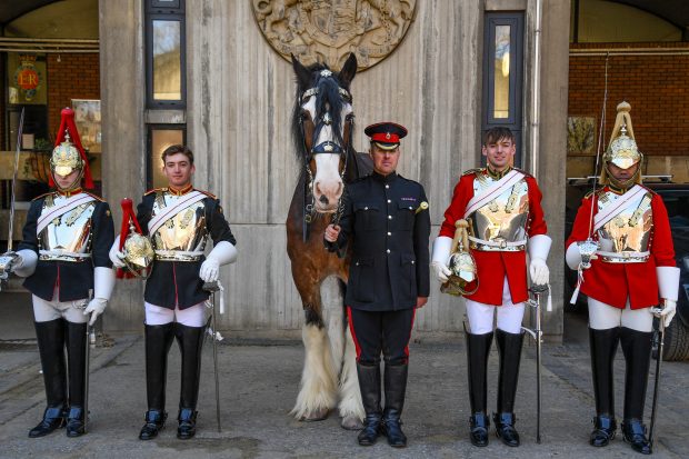 Joe Stockdale and Jack Whitaker behind the scenes with the Household Cavalry at the Hyde Park Barracks in London