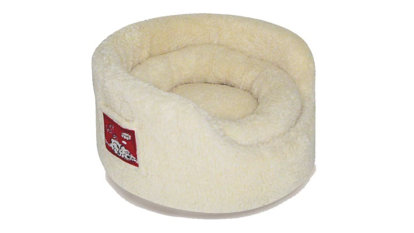 Cream puppy bed
