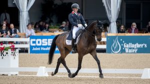 Tom McEwen and JL Dublin at Kentucky: they go into lead at European Eventing Championships dressage