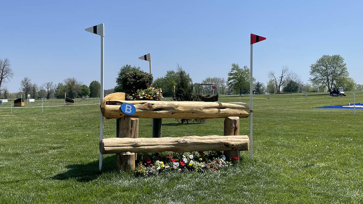 Kentucky Three-Day Event cross-country course: fence 23b direct route