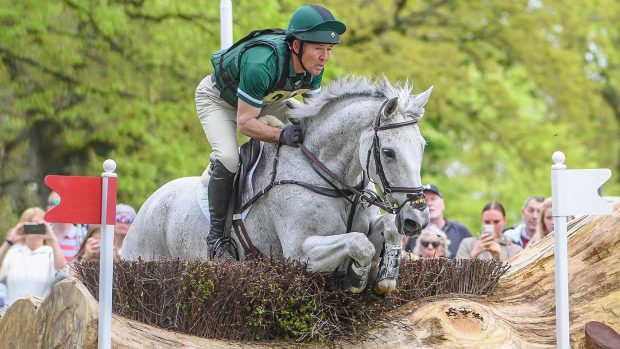 Burghley Horse Trials cross-country Austin O'Connor and Colorado Blue at 2023 Badminton Horse Trials
