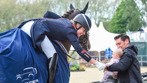 Charlotte Dujardin with baby Isabella