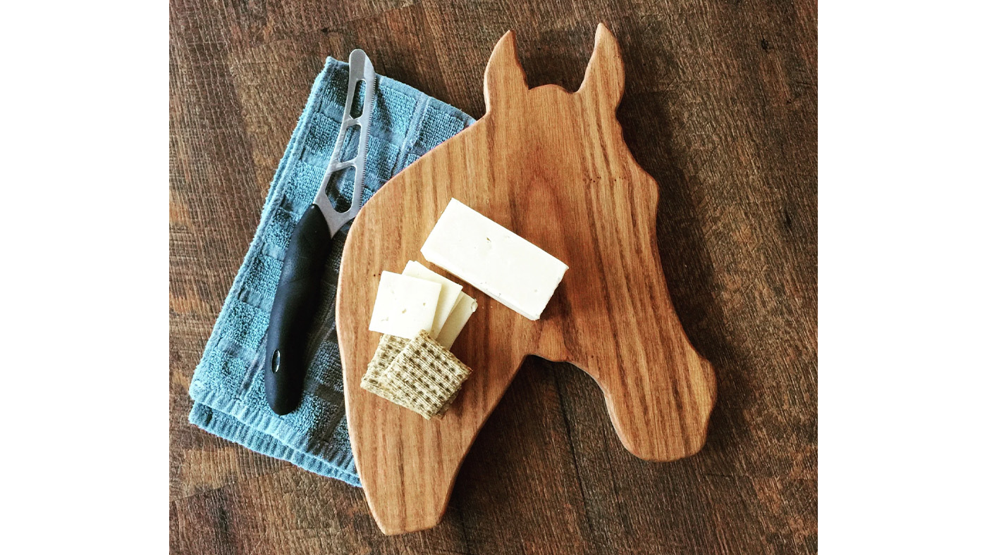 Horse head serving board gift