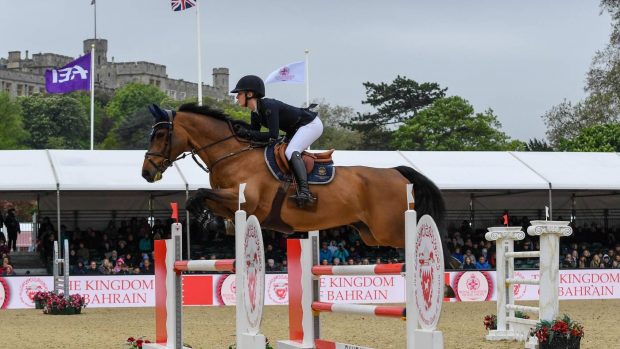 Lily Attwood and Cor-Leon Vd Vlierbeek Z jumping at Royal Windsor