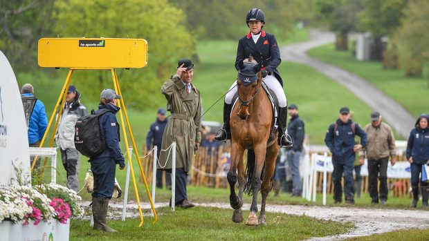 Pippa Funnell and groom Emily Gibson at Badminton Horse Trials 2023
