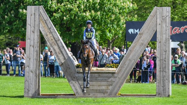Ros Canter on the 2023 Badminton Horse Trials cross-country.