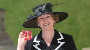 Ann Cutcliffe after receiving her OBE.