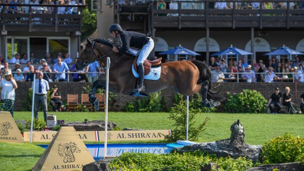 David Simpson and Pjotr van de Kruishoeve in the 2023 Hickstead Derby