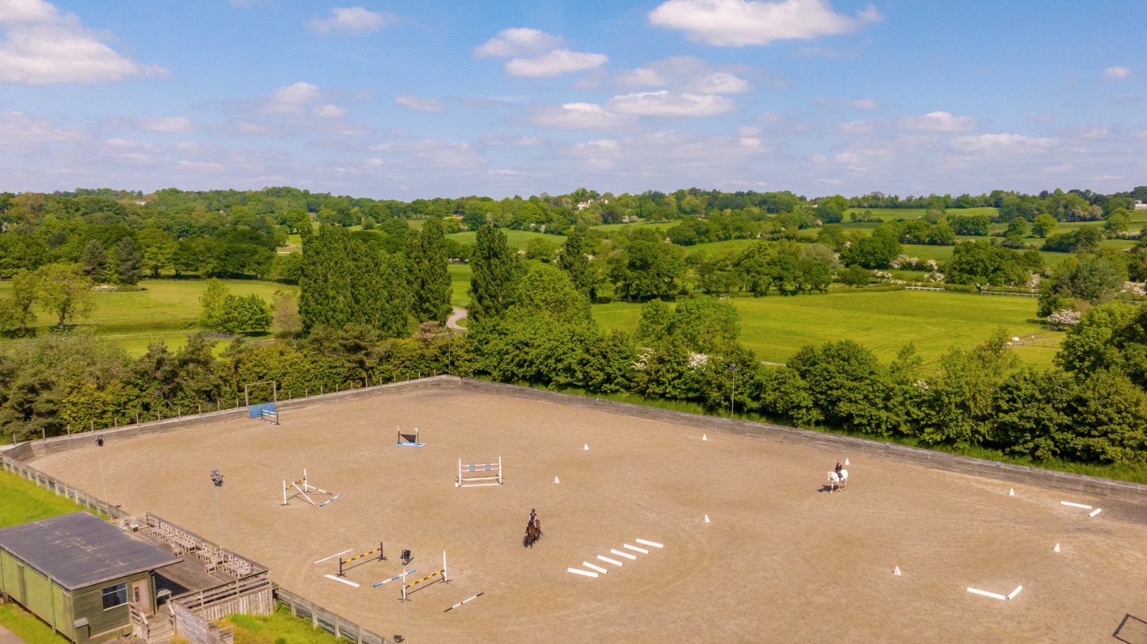 A 103acre estate with stables, arena, Captain Mark Phillips’ cross