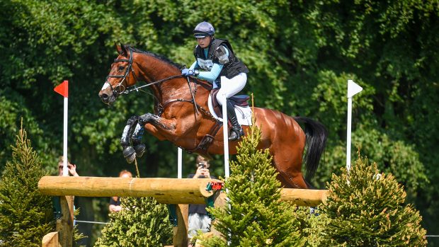 Sasha Hargreaves riding Woodlands Be Darling during Bramham Horse Trials cross-country