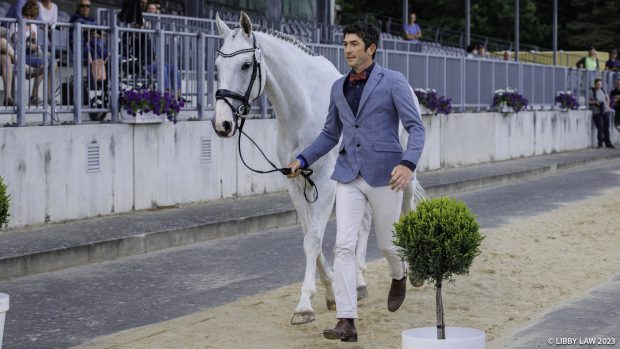 Luhmuhlen horse trials first trot up: Nicolai Aldinger presents Timmo
