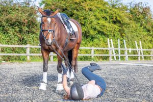 Falling of a horse
