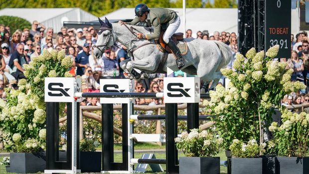 Olympic showjumper Peder Fredricson, pictured here with Catch Me Not S, has made a winning return to competition following an injury sustained in June