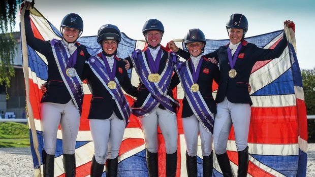 The British medal winning riders from the 2021 European Eventing Championships