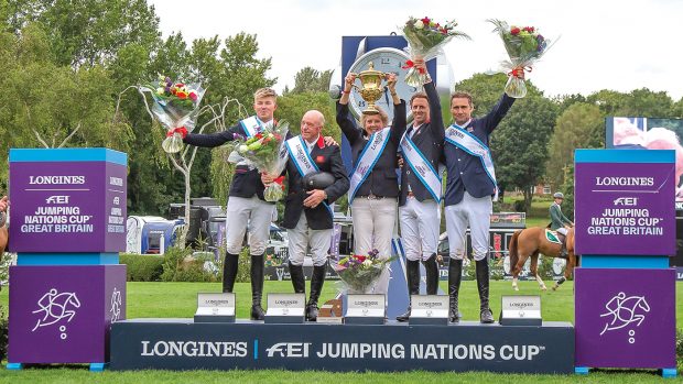The British team win the Nations Cup at Hickstead