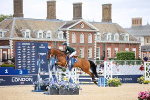 Aisling Byrne and Celeste SPB Z win the CSI2* GC Store 1.15m speed class at the LGCT London