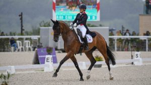 Laura Collett and London 52 at the European Eventing Championships dressage