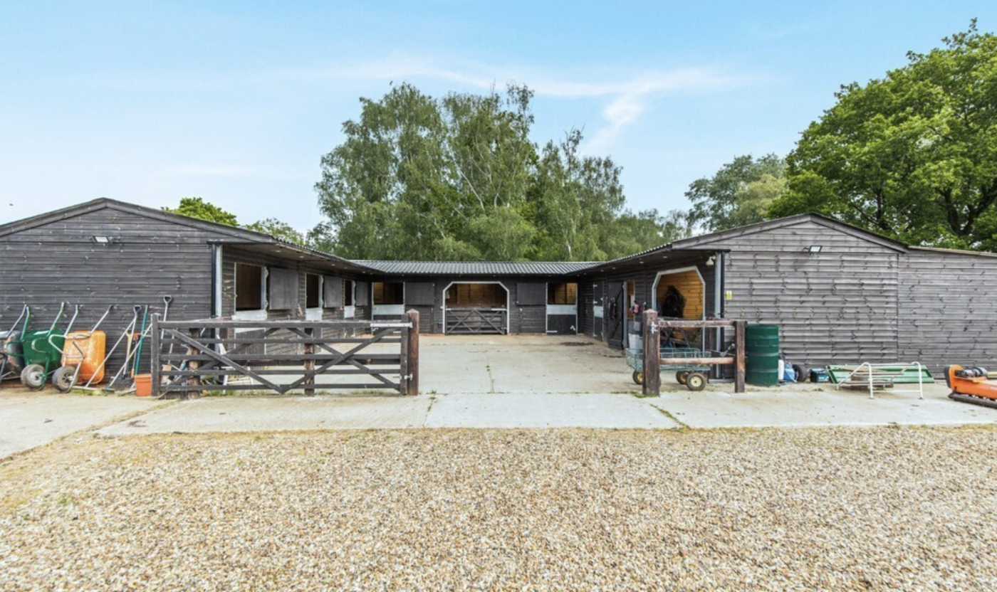 A neat horsey house with stables, enviornment, horsewalker, seven acres and extra